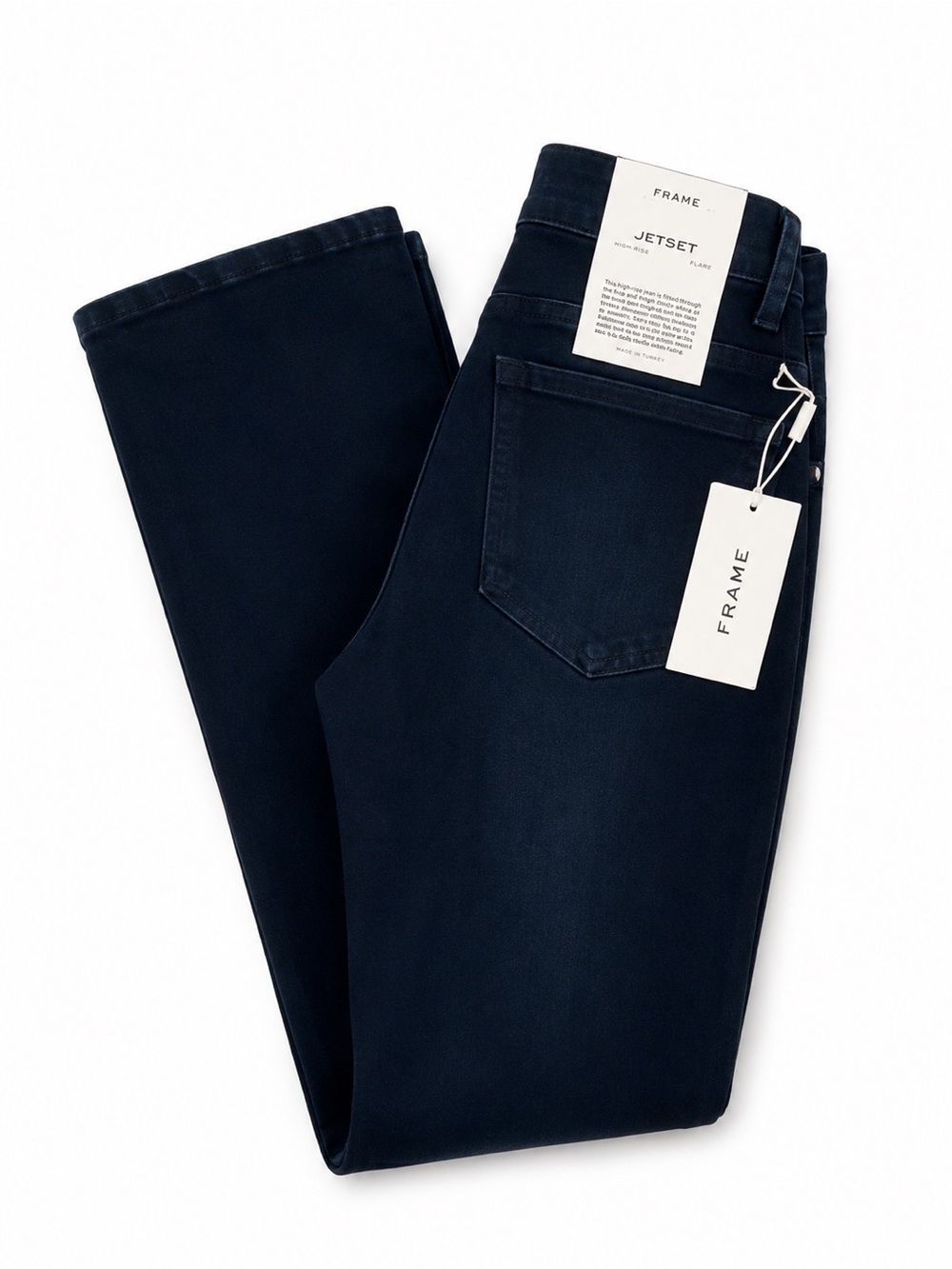 FRAME The Jetset High Rise Flare Pull On Jeans • Size 29/2 • Indigo NWT Sold Out - Picture 5 of 5